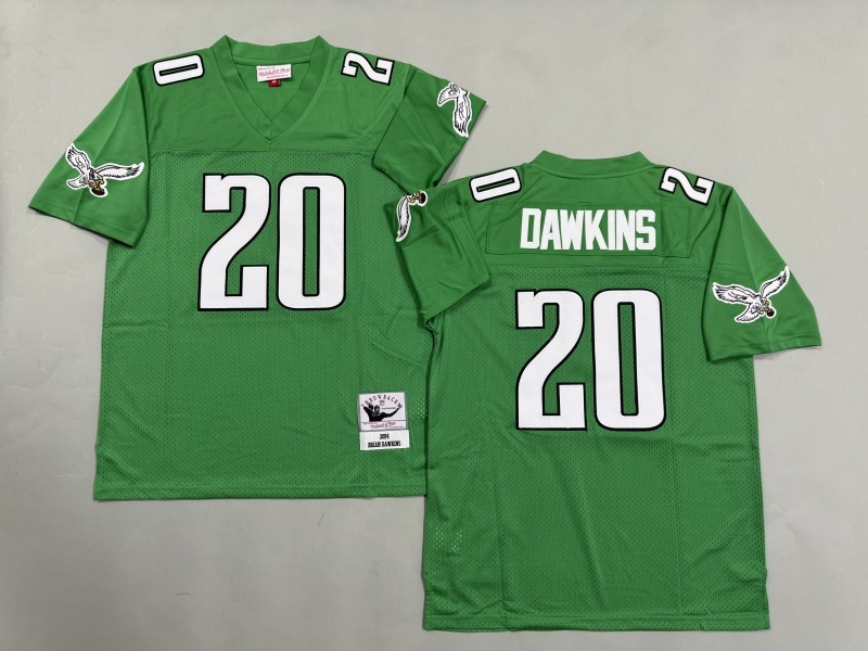 Men 2025 Philadelphia Eagles #20 Dawkins green Throwback Limited NFL Jersey style 001->philadelphia eagles->NFL Jersey